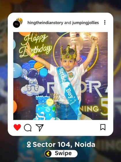 A birthday boy celebrating his 5th birthday with a custom space-themed party. I love bringing your child's favorite themes to life with personalized backdrops and cakes, making their big day feel truly out of this world.