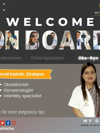Welcoming Dr. Shruti Kainth, an Obstetrician and Gynecologist from Zirakpur, to the MyShishu platform. Her focus on high-risk pregnancy, adolescent health, and painless delivery aligns perfectly with my mission.
