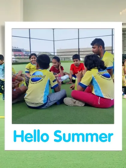 Hello Summer! We get just as excited for our holiday camps as the kids do. This is a snapshot of a team huddle, where friendships are formed and game plans are made.