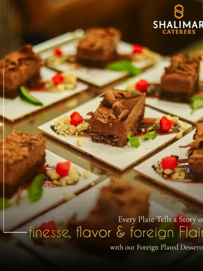 Every plate tells a story of finesse, flavor, and foreign flair. Our plated chocolate desserts are artfully arranged, showcasing our commitment to creating edible masterpieces.