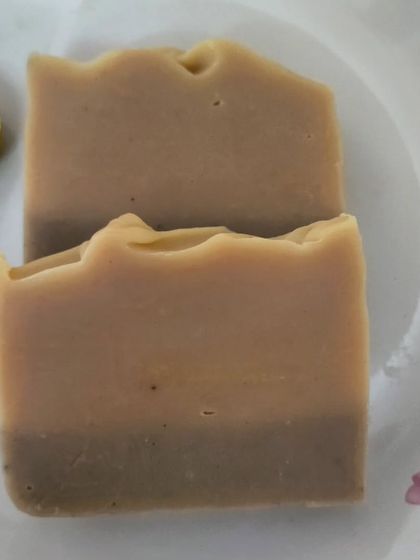 My Modern Mojito soap, a refreshing bar made with a blend of Peppermint, Spearmint, and Lemon essential oils. It's like a vacation in your shower.