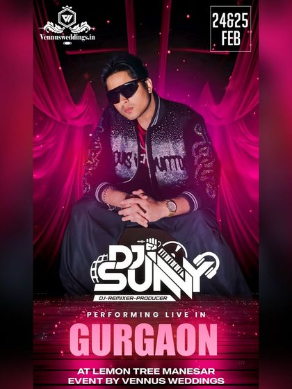 Here's the official poster for my private sangeet and Haldi events at Lemon Tree Manesar, Gurgaon. I'm all set to bring the best of Bollywood and Punjabi music to the celebration.