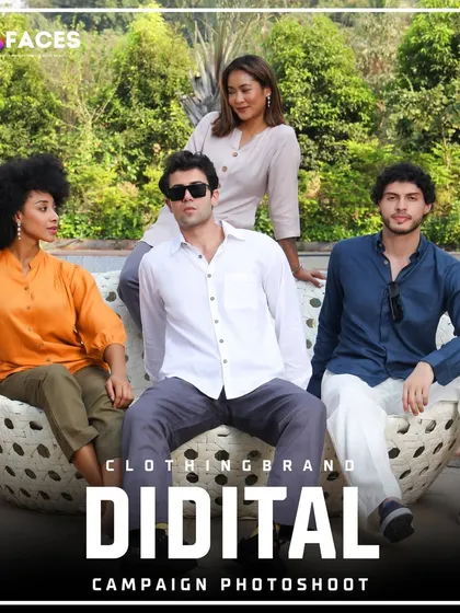 We excel at creating vibrant outdoor campaign shoots that tell a compelling brand story. This group shot with international models for a clothing brand demonstrates our ability to manage complex logistics and deliver a cohesive, energetic look for digital marketing and advertising.