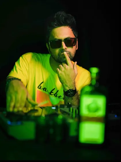 A little green-lit mood with my friend Jägermeister. Ready for a weekend of parties at Drava, Tushita, and Bombay Adda.