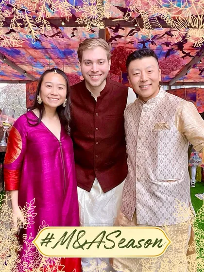 Celebrating cross-cultural friendships at a beautiful Indian wedding. Our booth helps capture these special connections.