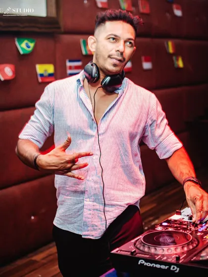 Feeling the music and getting into the groove myself. If the DJ isn't feeling it, how can the crowd?