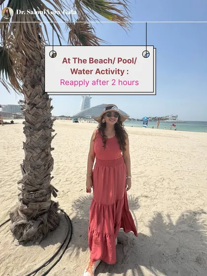 Sunscreen is not just for beach holidays. Even when you're at the pool or doing water activities, it's crucial to reapply your sunscreen every two hours to stay protected from UV damage.