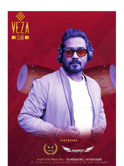 A poster for a Bollywood Night at Veza, celebrating the weekend with wild music.