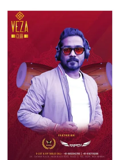 A poster for a Bollywood Night at Veza, celebrating the weekend with wild music.