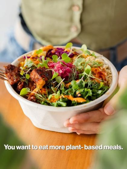 This is the goal: making it easy for you to eat more plant-based meals. This bowl is a perfect example, loaded with flavourful tofu, greens, and grains to keep you full and satisfied.