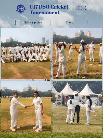 Our U17 girls' cricket team at the DSO Cricket Tournament. We provide a platform for female athletes to shine, promoting sportsmanship and skill development in girls' cricket.
