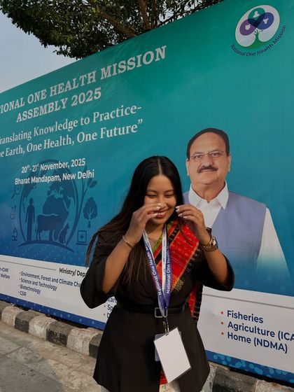 A lighthearted moment during the conference. Balancing serious work with a positive attitude is key.