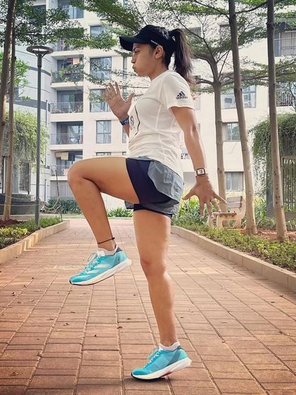 Practicing running drills like high knees is a great way to improve your form and cadence. I incorporate these into my warm-ups to activate the right muscles before a run.