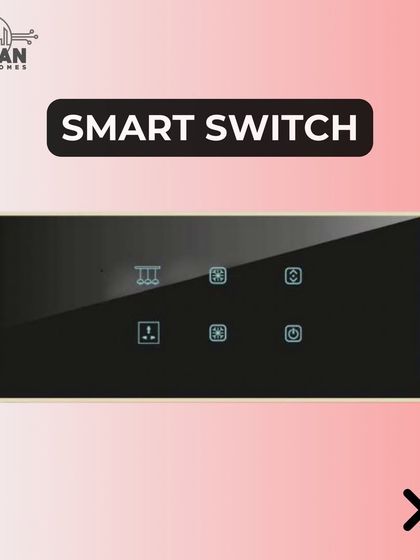 This is our smart switch, the control center for your automated home. It's designed to be slim and stylish, with clear icons that you can customize for intuitive control over your lights, curtains, and other devices.