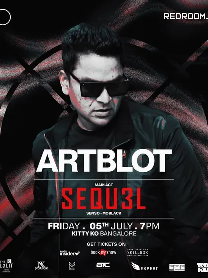 My personalized poster for the night with Sequ3l at Kitty Ko, highlighting my role as a main supporting artist.