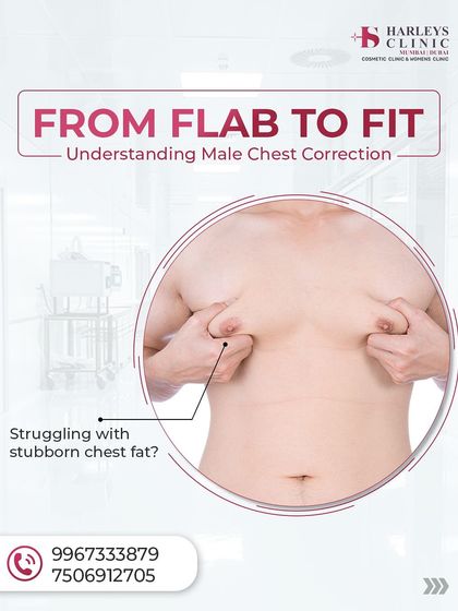 Many men struggle with what they believe is stubborn chest fat, but it is often gynecomastia. This graphic explains that the condition is treatable. My surgical technique is designed to correct the issue, helping you transition from feeling self-conscious to confident.