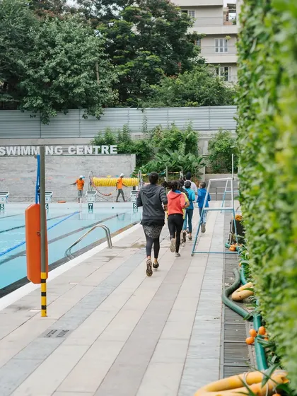 Our training philosophy extends beyond the water. We incorporate essential dryland conditioning and cross-training to build overall fitness, strength, and resilience in our athletes.