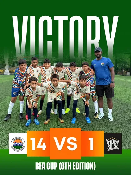 Match 2 was another dominant performance, with a 14-1 win against TPG. Our players demonstrated clinical finishing and relentless energy, with Angad Shahi earning MVP for his standout performance.