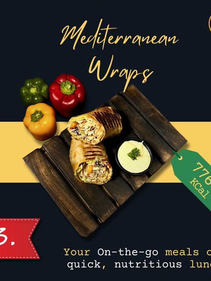 The Mediterranean Wrap was one of my bestsellers this year. It's the perfect on-the-go meal or a quick, nutritious lunch that's packed with flavor.