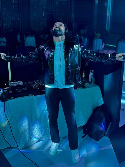 This is me in my element, completely lost in the music and the energy of the crowd. In these moments, when the beat, the lights, and the vibe all connect, I feel the most alive. It's more than just playing music; it's about creating a feeling.