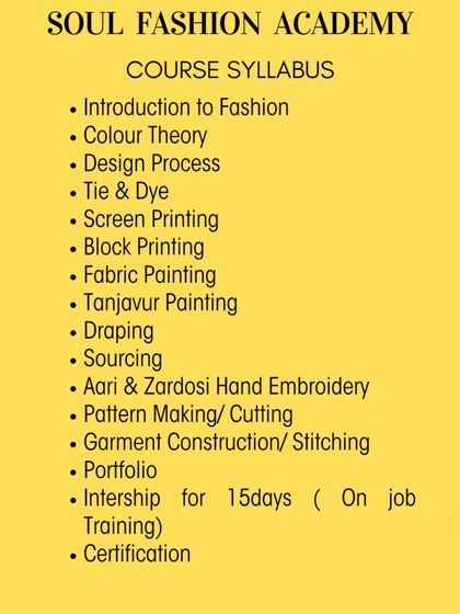Soul Fashion Academy - Fashion Design Course Your Fashion Journey Starts Here photo 11