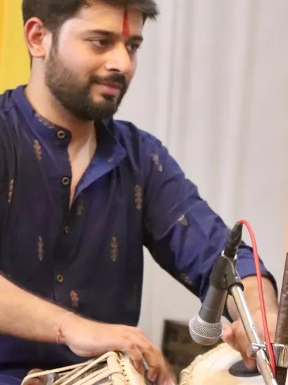A close-up from the performance at Nrusinhawadi, feeling the devotional atmosphere of the festival.
