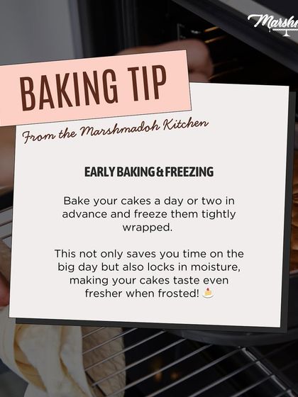 A great time-saving tip is to bake your cakes a day or two in advance. If you wrap and freeze them, it not only saves time but also locks in moisture, making them taste even fresher.