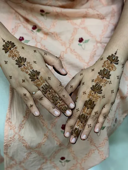 Another view of this delicate and elegant lotus design.