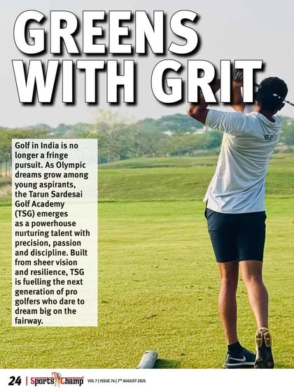 "Greens with Grit." The cover story of a magazine feature on my academy, highlighting our role as a powerhouse for nurturing talent with precision, passion, and discipline.