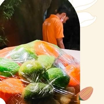 A vibrant assortment of our naturally colored puris, wrapped for freshness before an event. We take great care in preparing and transporting our ingredients to ensure maximum quality and hygiene.