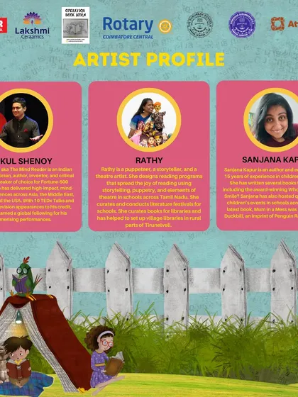 Profiles of a mind reader, a puppeteer, and an author, all part of the rich tapestry of artists we collaborate with.