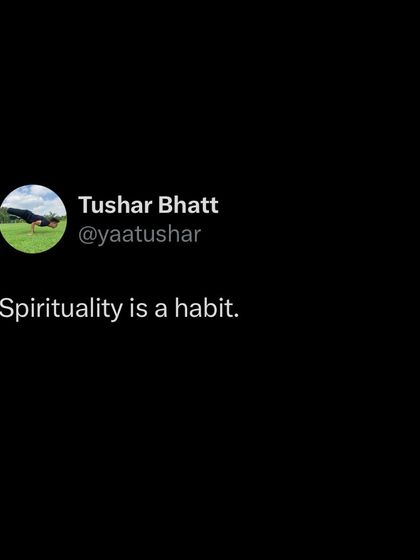Spirituality is not a belief; it's a habit. For me, it's my daily meditation practice. Showing up consistently, even on hard days, is the cheat code to tasting that stillness.
