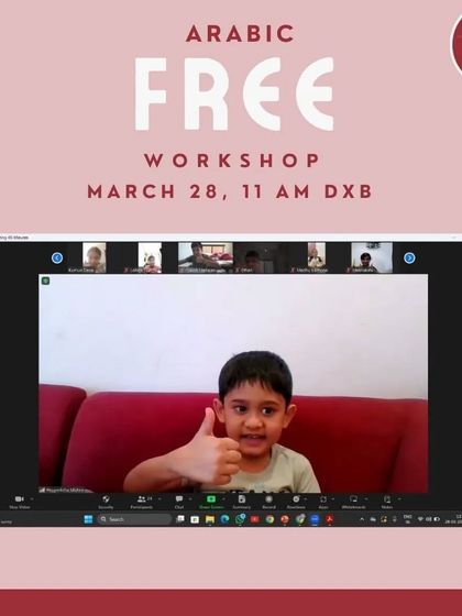 Thumbs up from a happy student at our free Arabic workshop! Over 30 students joined this session to learn the basics of the Arabic alphabet, and it was a huge success.