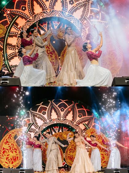 A beautiful Sufi-inspired performance. The stage featured a massive, intricate mandala on the LED screen, and we used pyrotechnics to highlight the key moments of the dance.