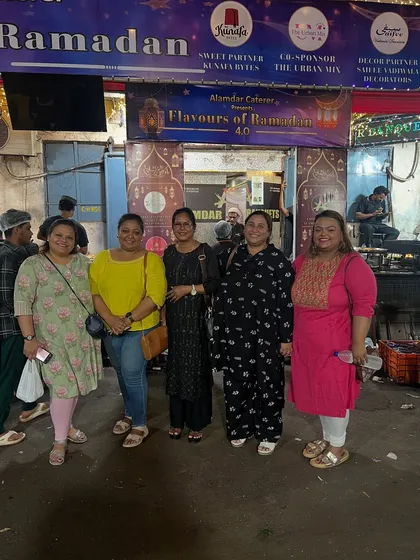A group of friends posing for a photo. We are glad you enjoyed the food and the vibe.