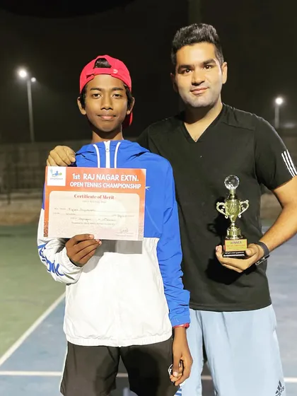 A big congratulations to our player Piyush Priyadarshi for winning the Under-18 boys championship at the 1st Raj Nagar Ext. Open Tennis Championships. We are very pleased with his performance.