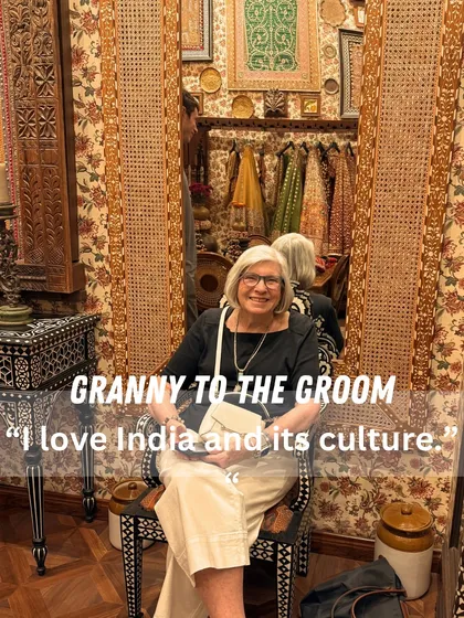 The granny of the groom, looking chic and comfortable while soaking in the culture. It's so important to me that every family member, regardless of age, feels their best.