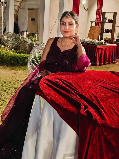 Taking a moment during a beautiful wedding reception. I coordinate my attire to fit seamlessly with your event's decor and overall aesthetic.