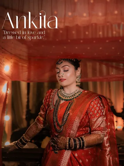A bridal portrait that feels like a magazine cover. I focus on elegant lighting and composition to capture the bride's grace and the intricate details of her wedding attire.