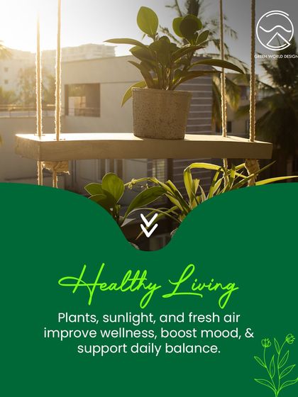 The principle of Healthy Living. The integration of plants, sunlight, and fresh air is fundamental to our designs, directly improving wellness, boosting mood, and supporting daily balance.