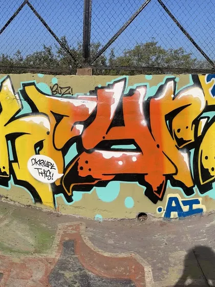 A session at the Carter Road Skate Park in Mumbai. It's always fun to paint at a spot with so much energy and movement.