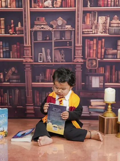 A quiet moment of reading. Even in a fantasy setting, I aim to capture the natural curiosity of a child.