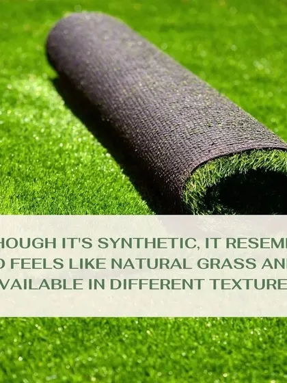We select artificial grass that closely resembles the look and feel of natural turf. It's soft underfoot and is available in different textures and pile heights, so you can choose the perfect green for your space.