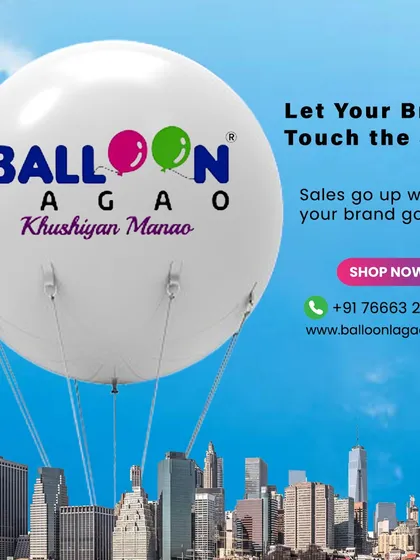 Let your brand touch the sky and rise above the urban landscape. A high-flying advertising balloon makes your business a landmark, capturing attention from across the city.