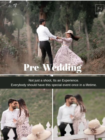 This collage is more than just photos; it's a statement about the pre-wedding experience. It combines playful and romantic moments to emphasize that this is a special event every couple should have once in a lifetime.