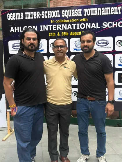 With partners and supporters at the GGems Inter-School Tournament. Our collaborations are key to the success and scale of our events.