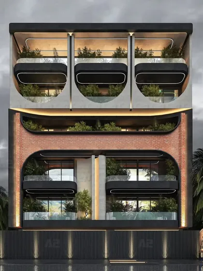 The original 3D render for the Patel Nagar project. This shows how closely the final creation matches the initial vision, a testament to our turnkey process from concept to completion.