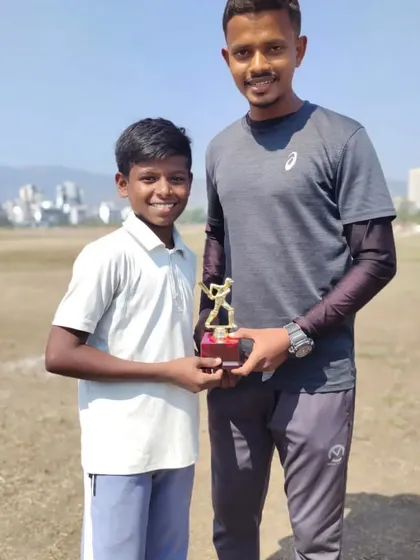 A young player from our U12 team receives an individual award for his performance, showing that talent shines at every age.