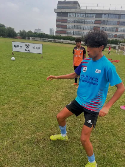 Working on juggling and ball mastery. These exercises build a player's confidence and relationship with the ball.