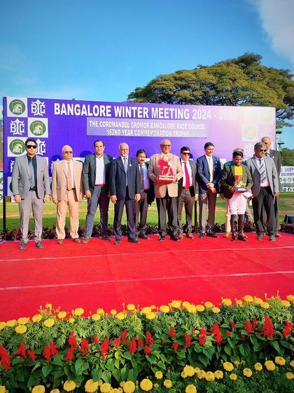 The Coromandel Gromor Bangalore Race Course Commemoration Trophy presentation.